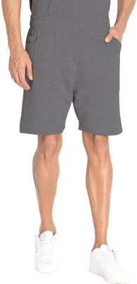 CHKOKKO Solid Men Grey Regular Shorts