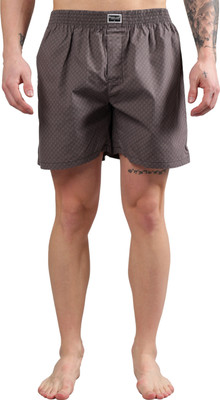 DRESS.COM Printed Men Dark Grey Boxer Shorts