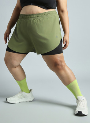 Cult Solid Women Green Sports Shorts