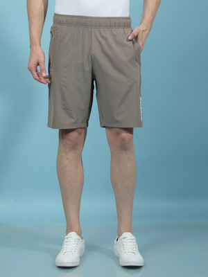 CRIMSOUNE CLUB Solid Men Khaki Regular Shorts