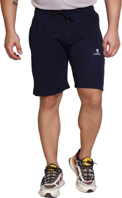 James Hamilton Self Design Men Dark Blue Regular Shorts