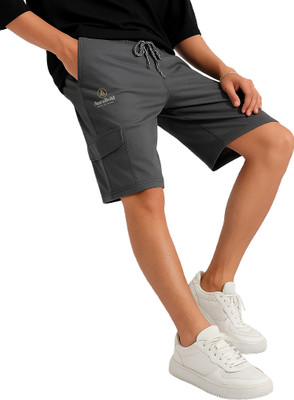 AuraBold Solid Men Black, Blue, Grey Regular Shorts, Gym Shorts, Night Shorts, Boxer Shorts
