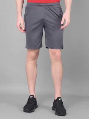 Force NXT Solid Men Grey Casual Shorts