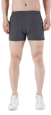 NAVYFIT Solid Men Dark Grey Sports Shorts