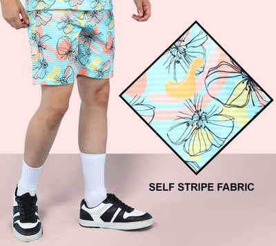INDICLUB Self Design Men Multicolor Casual Shorts