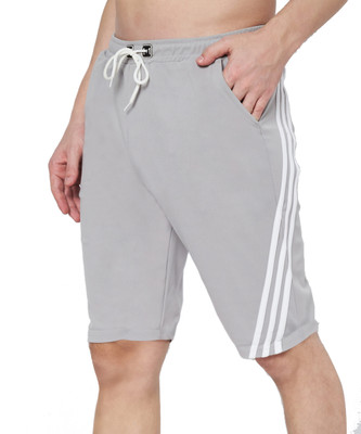 Valley Self Design Men Grey Running Shorts