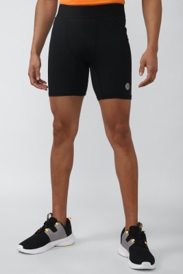 VAN HEUSEN Solid Men Black Sports Shorts