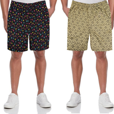 FLI HAUT Printed Men Reversible Green Regular Shorts