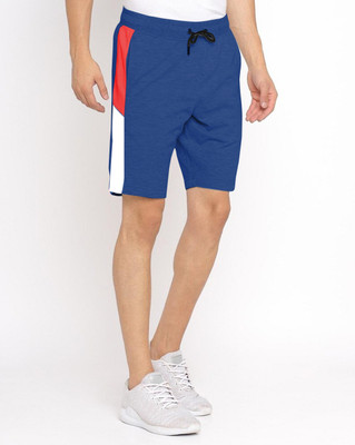 TheShoppyhub Color Block Men Light Blue Regular Shorts