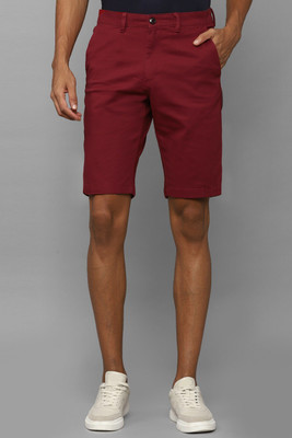 Allen Solly Solid Men Maroon Regular Shorts