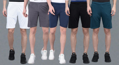 Force NXT Solid Men Multicolor Sports Shorts