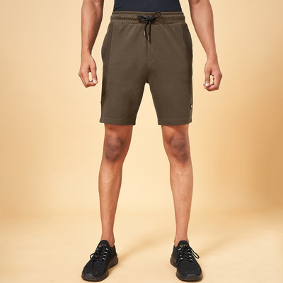 Ajile By Pantaloons Solid Men Green Basic Shorts