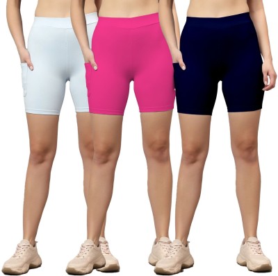 FASHA Solid Women Multicolor Cycling Shorts