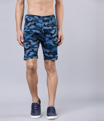 HIGHLANDER Printed Men Blue Chino Shorts
