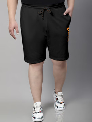 ARDEUR Printed Men Black Regular Shorts