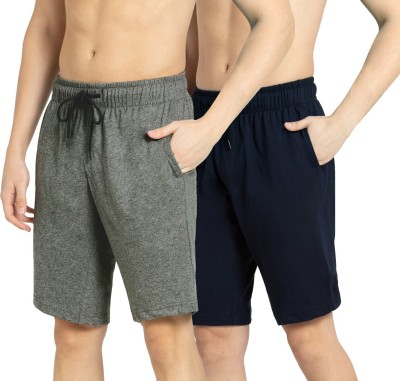 Kartblack Self Design Men Grey, Blue Regular Shorts