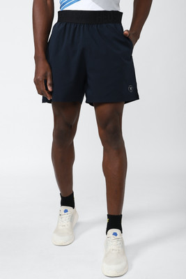 VAN HEUSEN Solid Men Dark Blue Regular Shorts