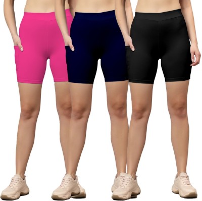 MYO Solid Women Multicolor Cycling Shorts