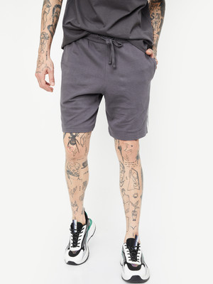 MAX Solid Men Grey Basic Shorts