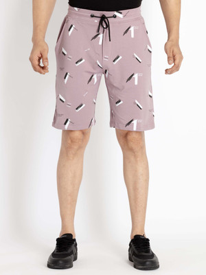 Status Quo Printed Men Pink Regular Shorts