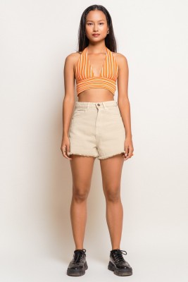 Freakins Solid Women Beige Casual Shorts