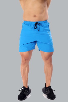 FuaarK Printed Men Blue Sports Shorts