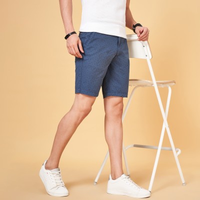 Byford by Pantaloons Solid Men Dark Blue Casual Shorts