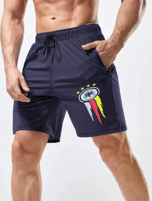 Newapparels Solid Men Blue Casual Shorts