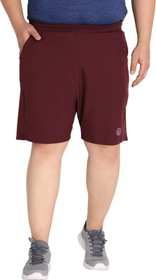 CHKOKKO Solid Men Maroon Running Shorts