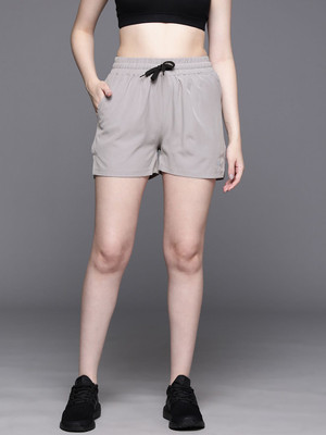 HRX by Hrithik Roshan Solid Women Reversible Grey Regular Shorts