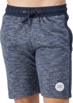 U.S. POLO ASSN. Solid Men Blue Basic Shorts