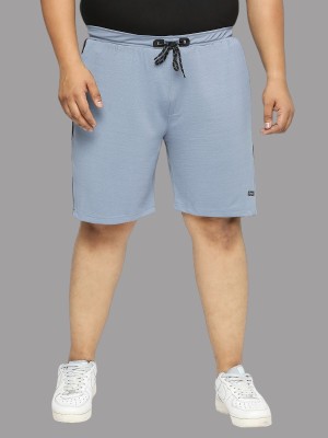 XMEX Solid Men Light Blue Sports Shorts, Basic Shorts, Regular Shorts, Night Shorts