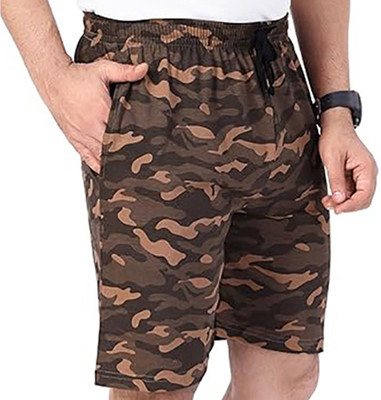 Arsh Fashion Military Camouflage Men Multicolor Regular Shorts
