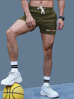 Bellwit Solid Men Green Running Shorts