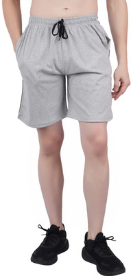 Zoby Solid Men Grey Casual Shorts