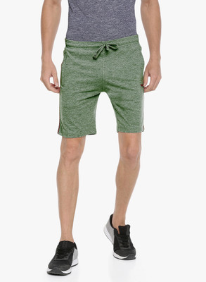Force NXT Solid Men Green Casual Shorts