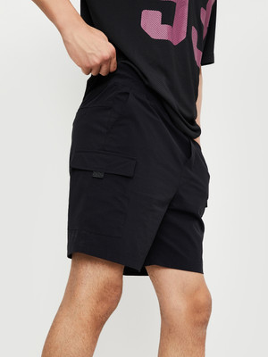 MAX Solid Men Black Cargo Shorts