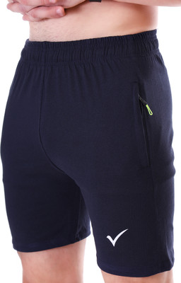 Linesports Solid Men Dark Blue Gym Shorts