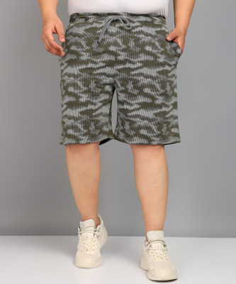 METRONAUT PLUS Printed Men Dark Green Regular Shorts