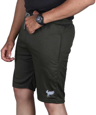 Zindal Creation Solid Men Black Regular Shorts, Night Shorts, Gym Shorts, Running Shorts