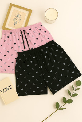 APPUFASHION Printed Women Multicolor Regular Shorts