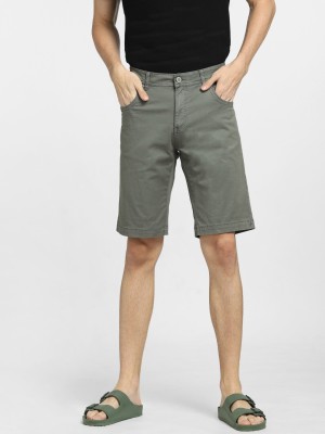 JACK & JONES Solid Men Grey Chino Shorts