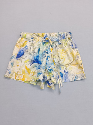 9 impression Printed Women Yellow Casual Shorts