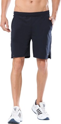 JOLGER Solid Men Dark Blue Sports Shorts