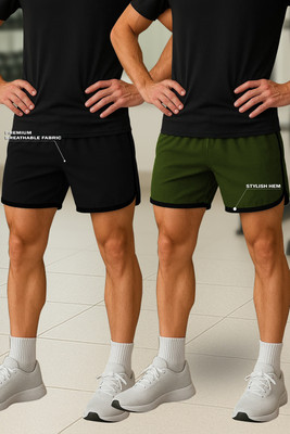 Culish Trend Solid Men Light Green Sports Shorts