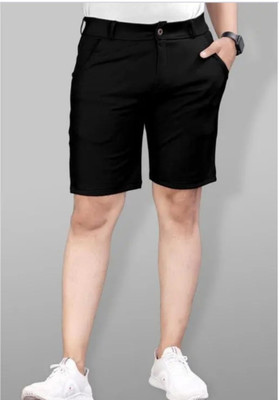 DEEDAT Solid Men Black Casual Shorts
