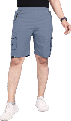 WINSUNITY Solid Men Light Blue Casual Shorts