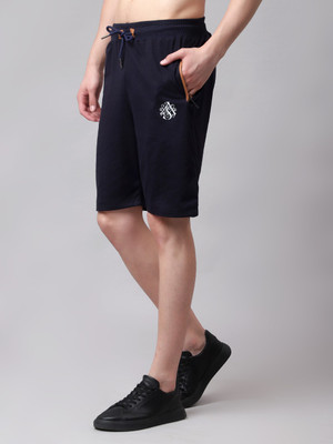Zonecart Solid, Self Design Men Grey Regular Shorts