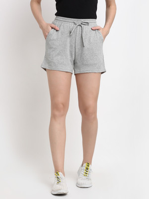 BRINNS Solid Women Grey Regular Shorts