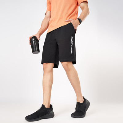 Ajile By Pantaloons Solid Men Black Basic Shorts